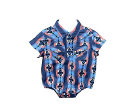 Wrangler® Baby Boy Infant Short Sleeve Aztec Print Bodysuit