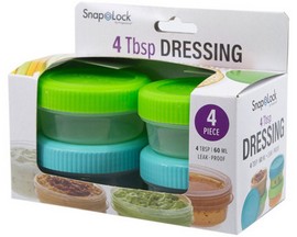 Progressive® Snap Lock® Dressing to Go Containers - 4 pack