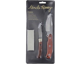 Uncle Henry® 2-piece Fixed and Folding Blade Knife Set with Sharpening stone