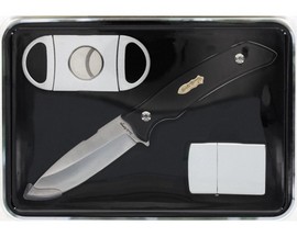 Uncle Henry® Limited Edition Fixed Blade Gift Set with Cigar Cutter and Lighter