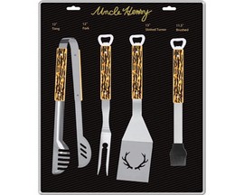 Uncle Henry® 4-piece BBQ Utensil Set with Staglon™ Handles