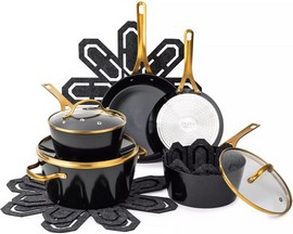 Brooklyn Steel Co. 12-piece Orbit Aluminum Cookware Set - Black