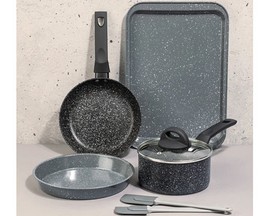 Brooklyn Steel Co. 6-piece Celeste Nonstick Cookware & Bakeware Set - Black
