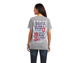 Ariat® Women's Singing the Blues Tee in Charcoal Grey