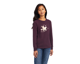 Ariat® Kids' Dream Long Sleeve T-Shirt in Mulberry