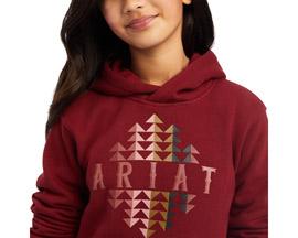 Ariat® Kids' REAL Beartooth Hoodie in Rouge Red