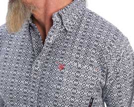 Ariat® Men's FR Griffey DuraStretch Work Shirt in Black/White Print