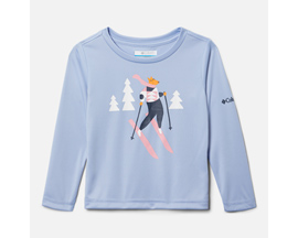 Columbia® Girls' Mirror Rock Long Sleeve Graphic Shirt in Empress Foxy Slopes