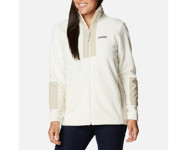 Columbia® Women's Columbia Lodge Fleece Full Zipper Jacket in Chalk