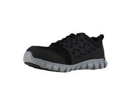 Reebok® Men's Sublite Cushion Athletic Alloy Toe Work Shoes in Black