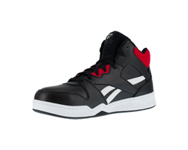 Reebok® Men's High Top Work Sneakers in Black and Red - Wide