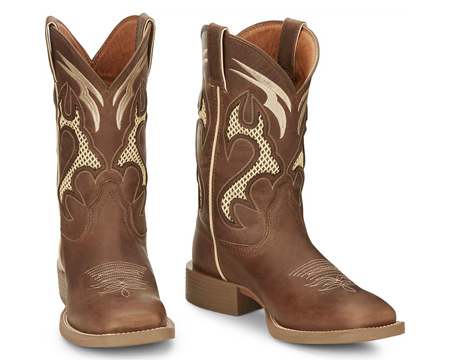 Justin Boots® Men's Octane 11 in. Pull-On Wide Square Toe Western Boots in Cider