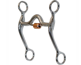 MetaLab® 5 in. Chrome Plated Quarter Horse Bit with Copper Cricket - Medium Shank