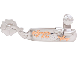 MetaLab® Josiane Gauthier™ Youth Stainless Steel Spur with Copper and Rhinestone Trim