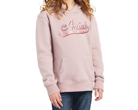 Ariat® Girls' REAL Glitter Logo Hoodie
