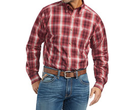 Ariat® Men's Pro Series Wagner Fitted Shirt in Rio Red