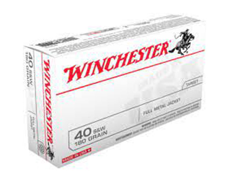 Winchester® .40 S&W FMJ Target & Practice Centerfire Ammunition 