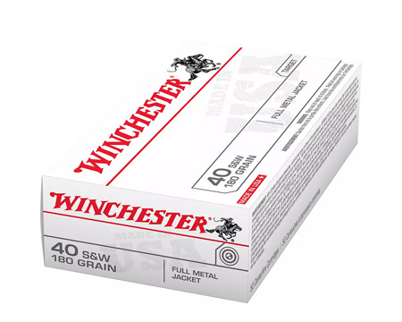 Winchester® .40 S&W 180gr FMJ Handgun Ammunition