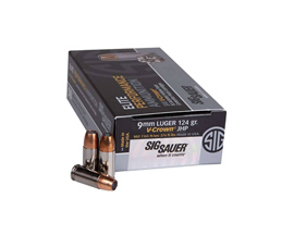 Sig Ammo Elite® 9mm Luger 124gr Jacketed Hollow Point ammunition