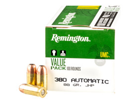 Remington® .380 Auto 88 gr JHP UMC 100 cartridges