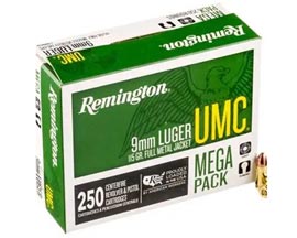 Remington® 9mm Luger 115gr FMJ Mega Pack 250rds