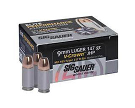 Sig Ammo Elite® 9mm 147gr Elite V-crown JHP