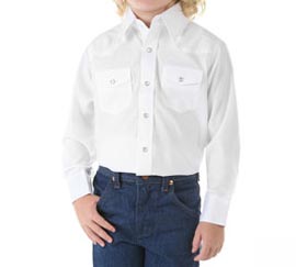 Wrangler® Boys' Western Snap Long Sleeve Shirt