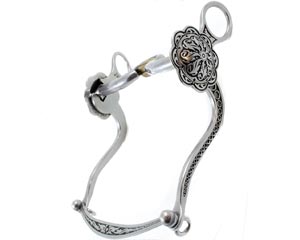 Jeremiah Watt® #1100 Arena Classic Bit - Floral Concho Cheek with Frog Mouth
