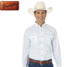 Wrangler® Painted Desert Solid Twill Long Sleeve Shirt