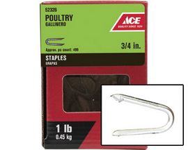 Ace® 1 lb. Galvanized Poultry Staples - 3/4 inch