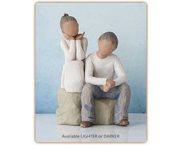 Willow Tree® Brother and Sister, Dark Hair