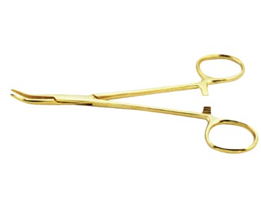 Sona Enterprises® 5 in. Gold Curved Forceps