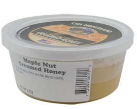 Cox 6oz Maple Nut Creamed Utah Honey Tub