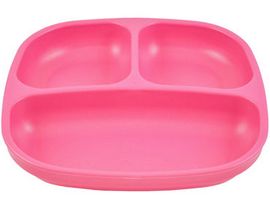 Re-Play® 7 in. Recycled Plastic Divided Plate - Bright Pink