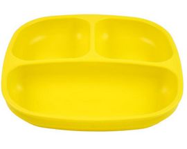 Re-Play® 7 in. Recycled Plastic Divided Plate - Yellow