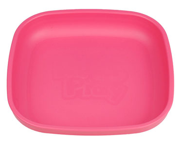 Re-Play® 7 in. Recycled Plastic Flat Plate - Bright Pink