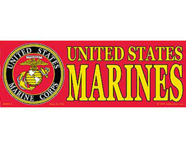 Eagle Emblems 3-1/4" x 9" U.S. Marines Sticker