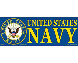 Eagle Emblems 3-1/4" x 9" U.S. Navy Sticker