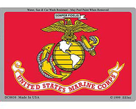 Eagle Emblems U.S. Marine Corps Horizontal Sticker