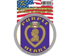 Eagle Emblems Purple Heart Sticker
