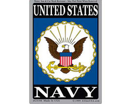 Eagle Emblems 3" x 4" U.S. Navy Sticker