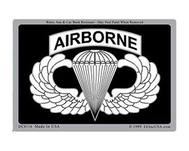 Eagle Emblems 3" x 4" U.S. Army "Airborne" Parachute Logo Sticker