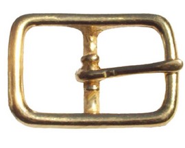 Walsall Hardware Solid Brass Center Bar Buckle #121 - Pick Your Size