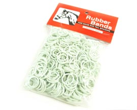 Partrade White Rubber Braid Bands