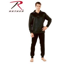 Rothco® Men's ECWCS Poly Thermal Zip Collar Shirt - Black