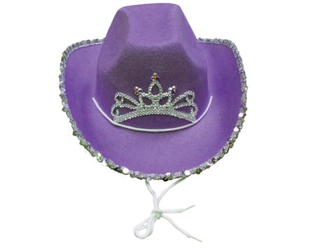 Parris Toys® Children's Cowboy Hat with Tiara - Purple