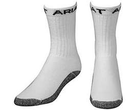 Ariat® 3-Pack Men's Super Crew Boot Socks - White
