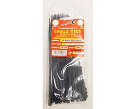 Tool City Black Standard Duty 8" Cable Ties - Pack of 100