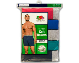 Fruit of the Loom Men's 5 Pack Soft Stretch Knit Boxers