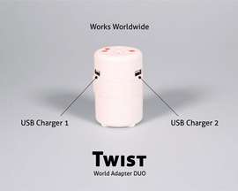 OneAdaptr® Twist World Outlet Adapter Duo